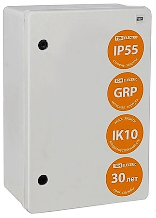 TDM ELECTRIC SQ0912-0102 Щит антивандальный, ЩПМП-1-0, матер. GRP, IP55, IK10, t от -60 С до +220 С, (400х300х210) TDM